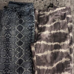 DG2 by Diane Gilman Women's Skinny Jeans - Blue and Gray